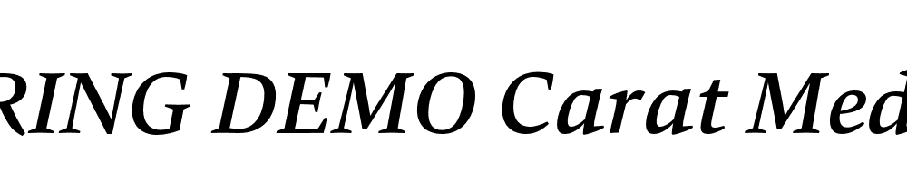  DEMO Carat Medium Italic