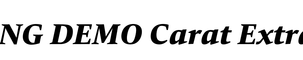  DEMO Carat ExtraBold Italic