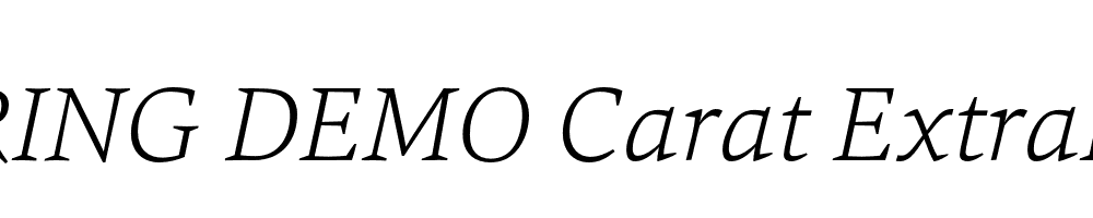  DEMO Carat ExtraLight Italic