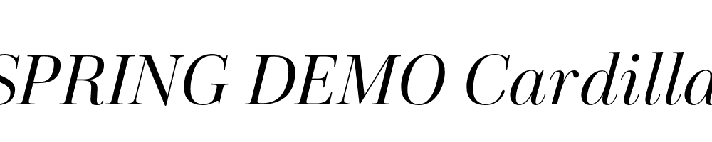  DEMO Cardillac Italic