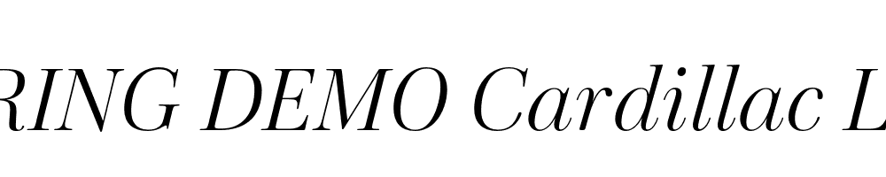  DEMO Cardillac Light Italic