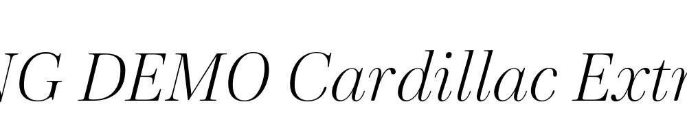  DEMO Cardillac ExtraLight Italic