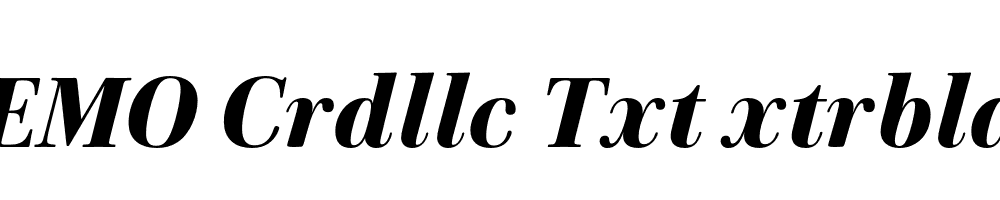 FSP DEMO Crdllc Txt xtrbld Italic