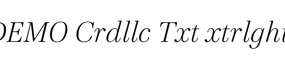 FSP DEMO Crdllc Txt xtrlght Italic