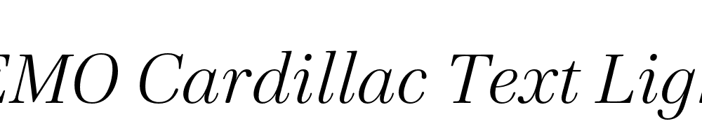 FSP DEMO Cardillac Text Light Italic