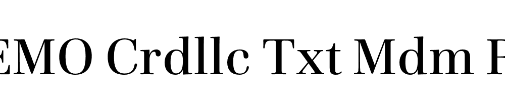 FSP DEMO Crdllc Txt Mdm Regular