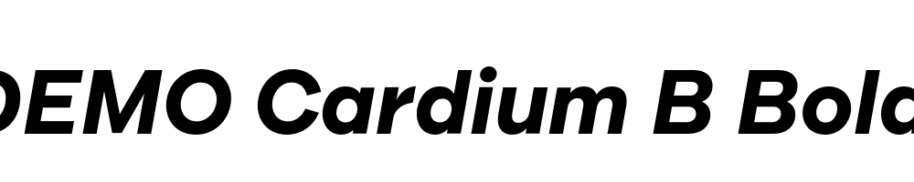 FSP DEMO Cardium B Bold Italic