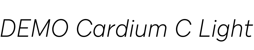 FSP DEMO Cardium C Light Italic