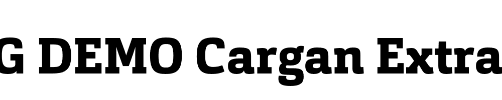  DEMO Cargan ExtraBold Regular