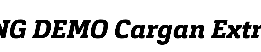  DEMO Cargan ExtraBold Italic