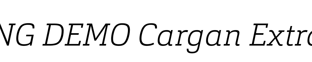  DEMO Cargan ExtraLight Italic