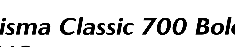  DEMO Carisma Classic 700 Bold Oblique Bold