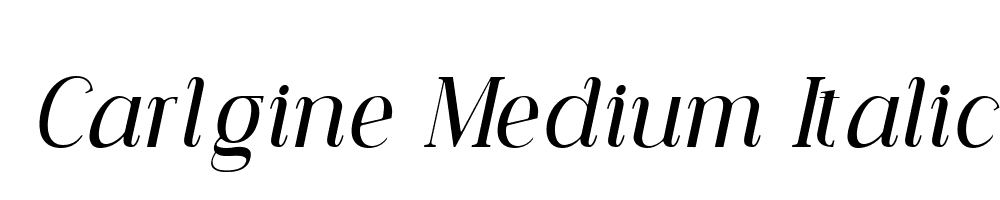 Carlgine-Medium-Italic