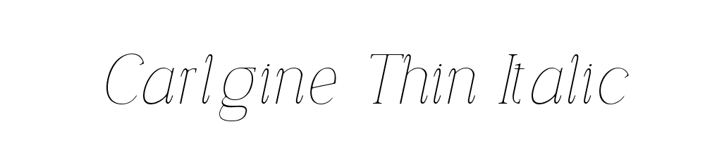 Carlgine-Thin-Italic