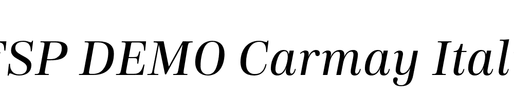 FSP DEMO Carmay Italic