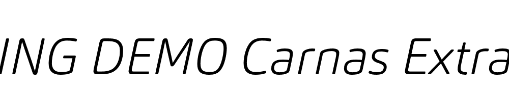  DEMO Carnas ExtraLight Italic