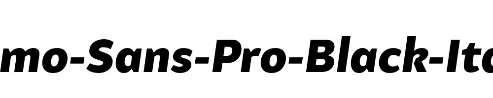 Samo-Sans-Pro-Black-Italic