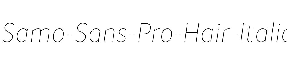 Samo-Sans-Pro-Hair-Italic