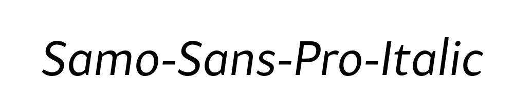 Samo-Sans-Pro-Italic