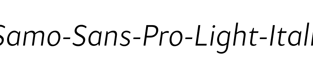 Samo-Sans-Pro-Light-Italic