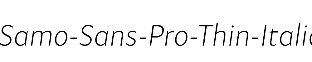 Samo-Sans-Pro-Thin-Italic