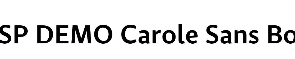 FSP DEMO Carole Sans Bold