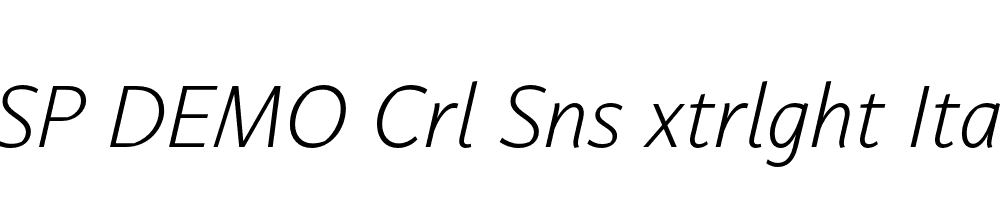 FSP DEMO Crl Sns xtrlght Italic