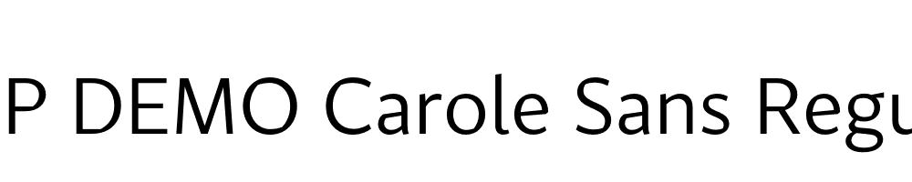 FSP DEMO Carole Sans Regular