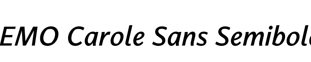 FSP DEMO Carole Sans Semibold Italic