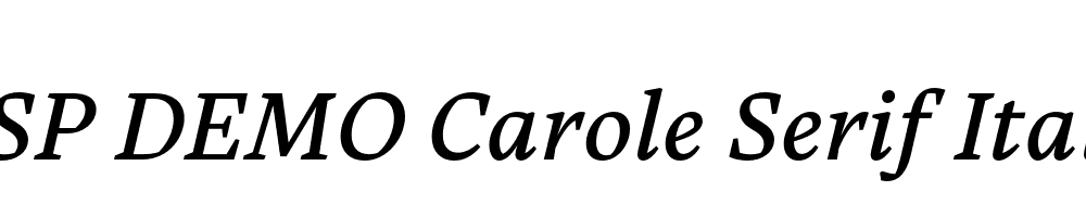 FSP DEMO Carole Serif Italic