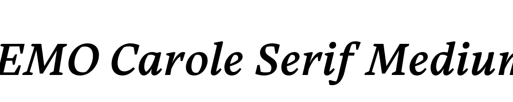 FSP DEMO Carole Serif Medium Italic