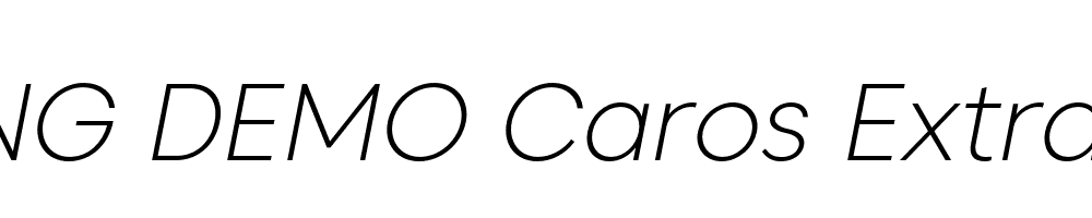  DEMO Caros ExtraLight Italic