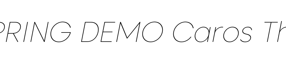  DEMO Caros Thin Italic