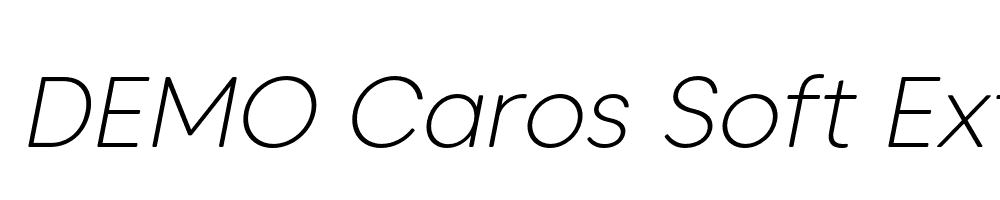  DEMO Caros Soft ExtraLight Italic