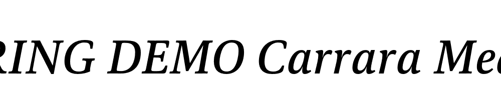  DEMO Carrara Medium Italic