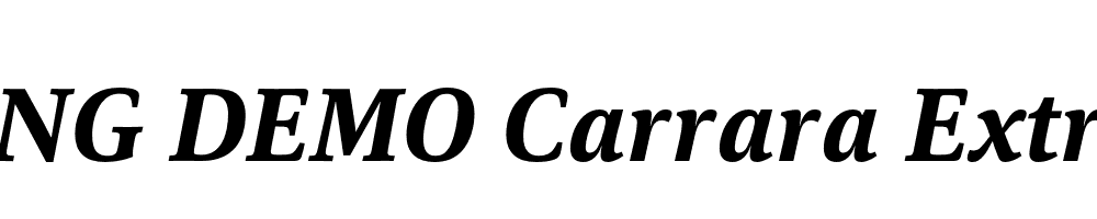  DEMO Carrara ExtraBold Italic