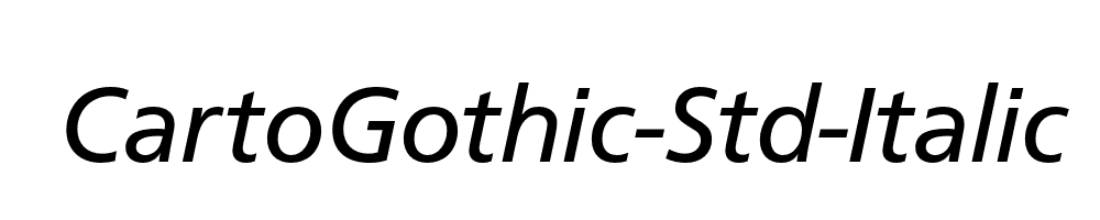 CartoGothic-Std-Italic