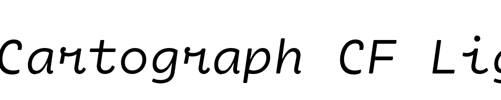 FSP DEMO Cartograph CF Light Italic