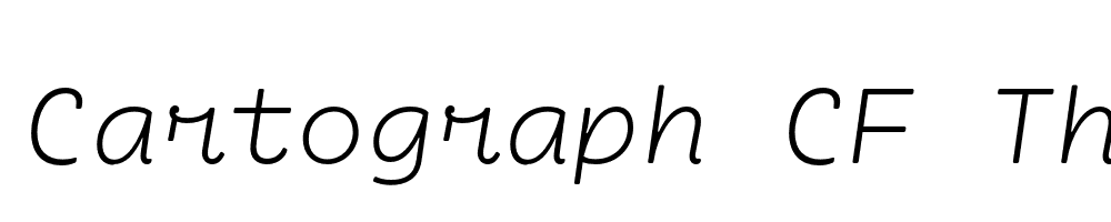 FSP DEMO Cartograph CF Thin Italic