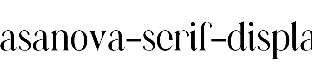 Casanova Serif Display