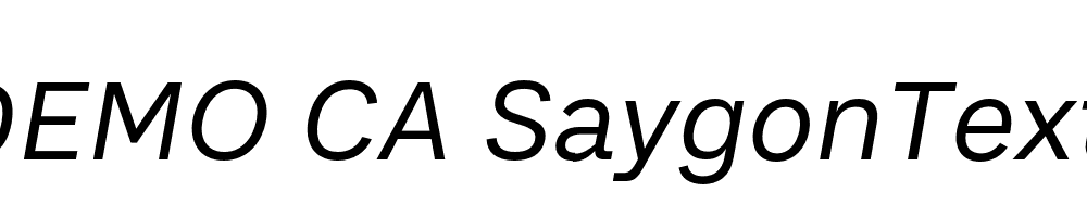 FSP DEMO CA SaygonText Italic