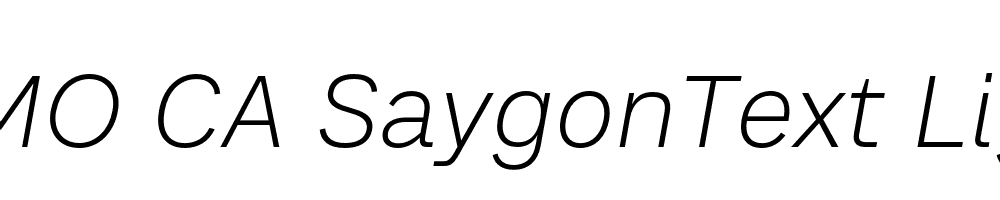 FSP DEMO CA SaygonText Light Italic