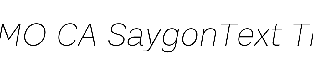 FSP DEMO CA SaygonText Thin Italic