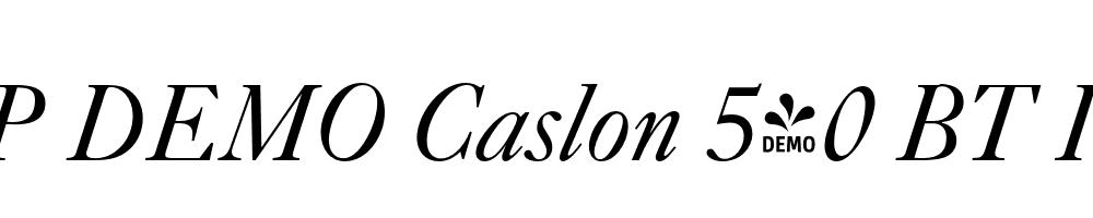 FSP DEMO Caslon 540 BT Italic