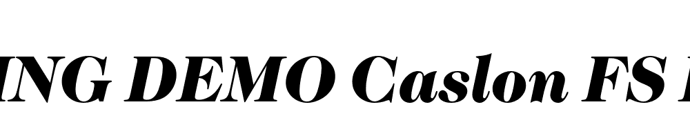  DEMO Caslon FS Black Italic