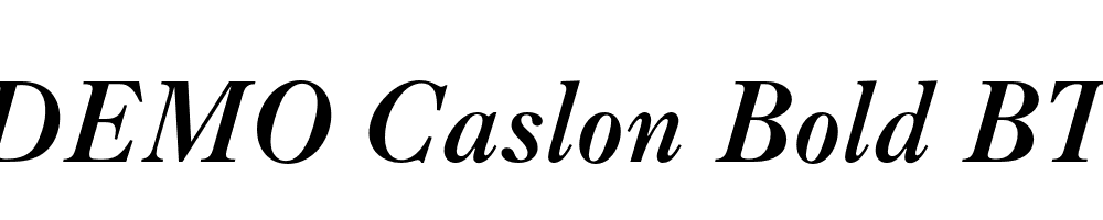 FSP DEMO Caslon Bold BT Italic