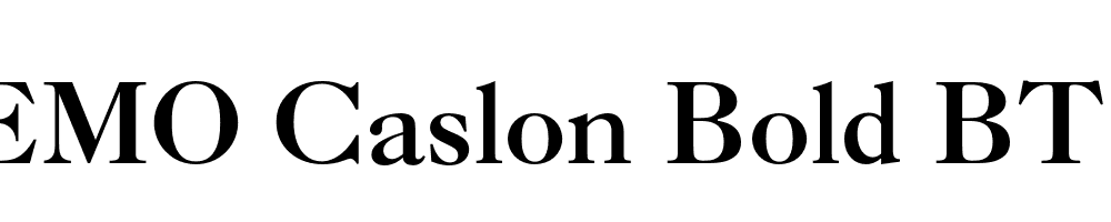 FSP DEMO Caslon Bold BT Regular