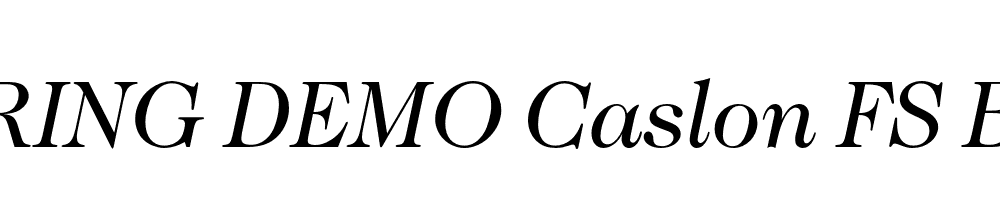  DEMO Caslon FS Book Italic