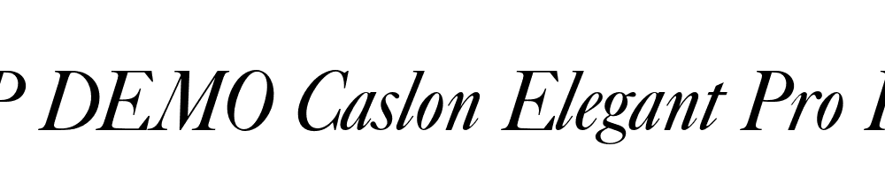 FSP DEMO Caslon Elegant Pro Italic