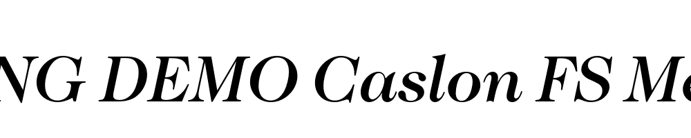  DEMO Caslon FS Medium Italic